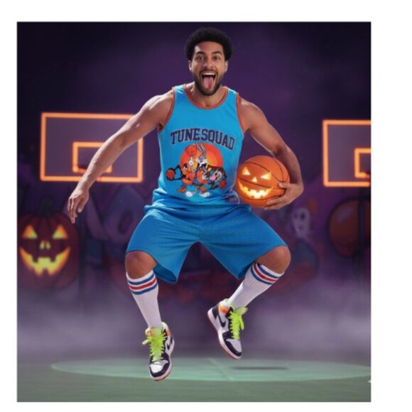 Maillot NBA Space Jam – Tune Squad Bugs Bunny #1 – Taille XXL Blanc Champion
